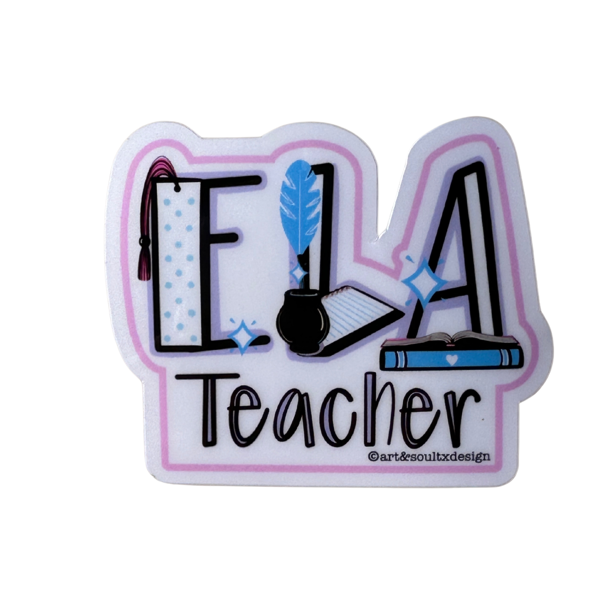 ELA Teacher Sticker -  UK  Teacher stickers, Ela teacher, Vinyl sticker