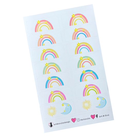 Custom Rainbow Teacher Planner Headers