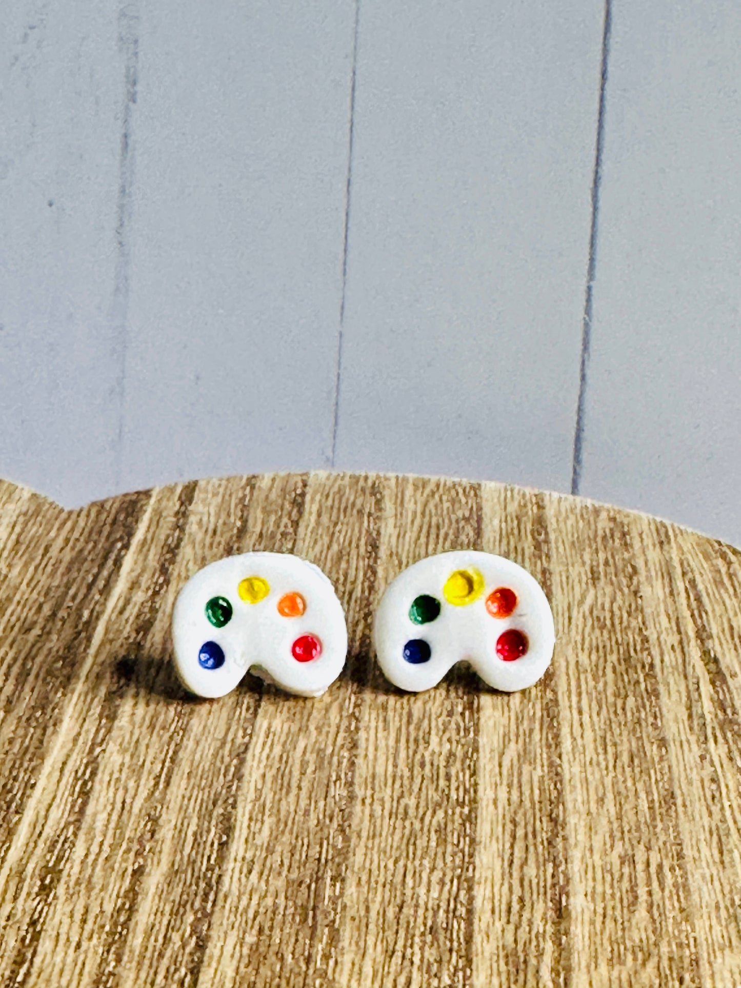 Paint Palette Stud Earrings