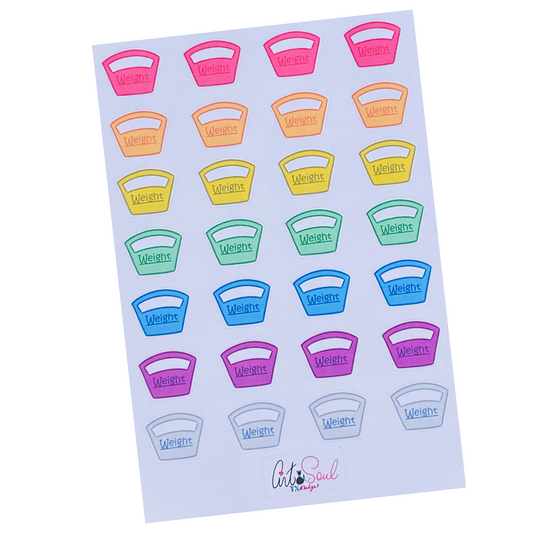 Weight Loss Stickers, Bathroom Scale Planner Stickers