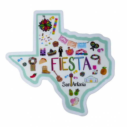 San Antonio TX Fiesta Vinyl Sticker