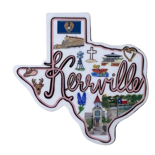 Kerrville, TX Waterproof & UV-Resistant Sticker