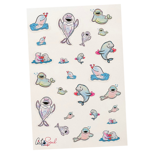 Cute Beluga Whale Sticker Pack