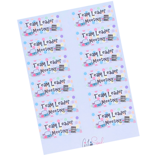 Team Leader Meeting Reminder Stickers