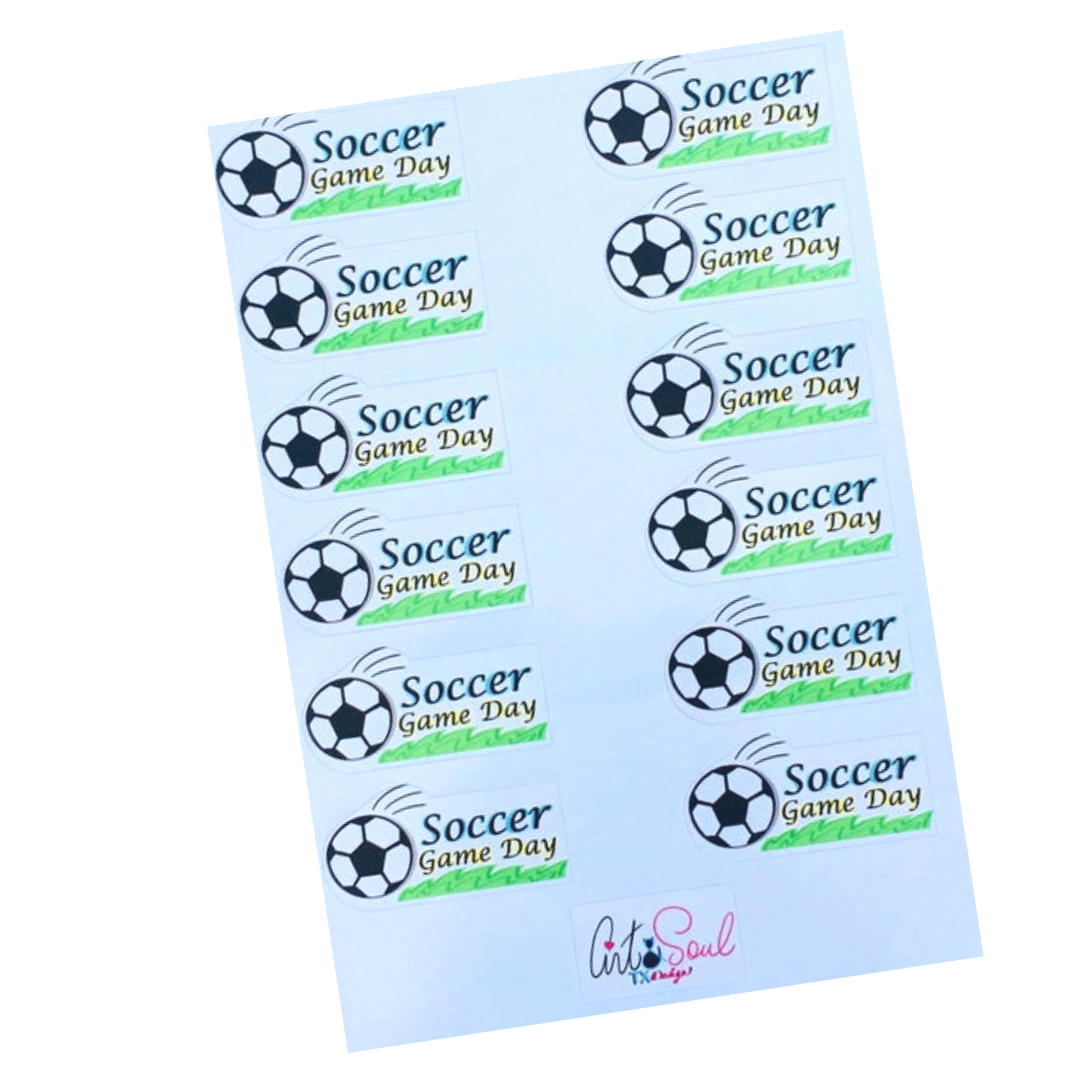 Soccer Game Reminder Stickers