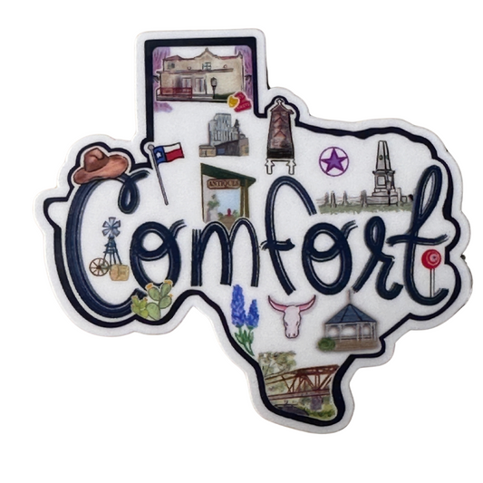 Comfort, TX Waterproof & UV-Resistant Sticker