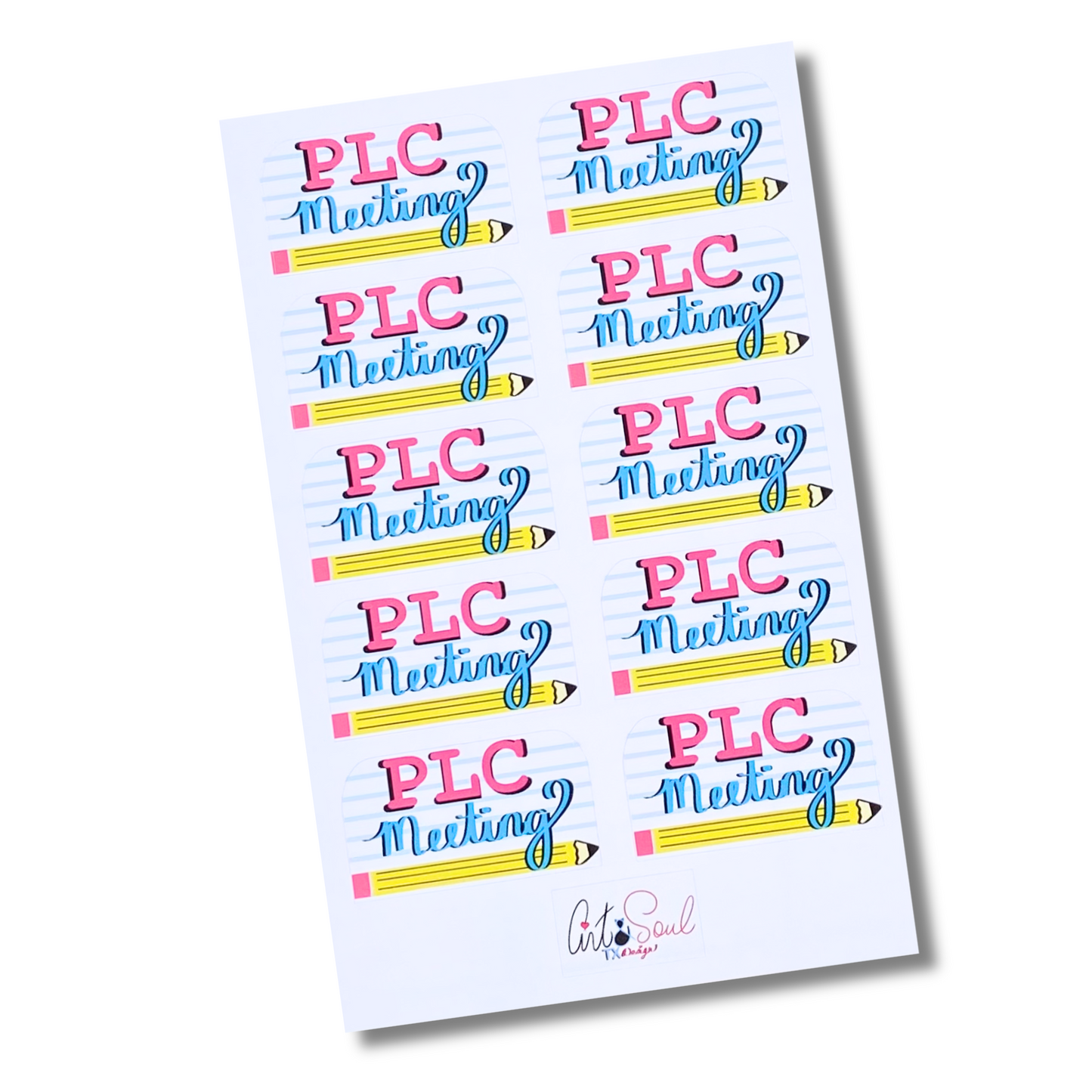 PLC Meeting Stickers, Teacher Planner Stickers