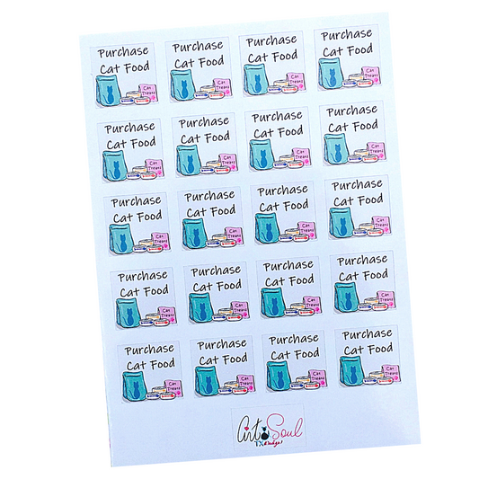 Purchase Cat Food Pet Planner Sticker Sheet