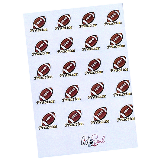 Football Practice Planner Sticker Sheet