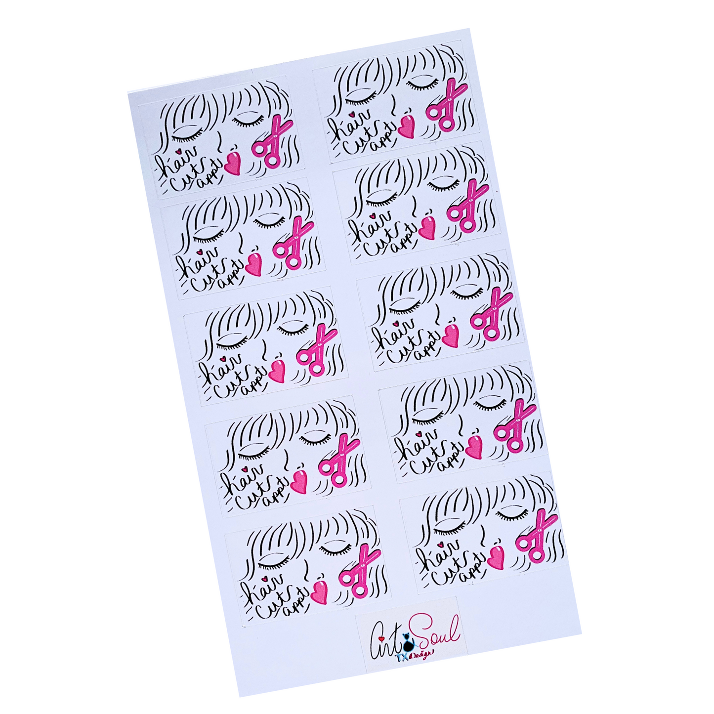 Hair Cut, Beauty Appointment Stickers