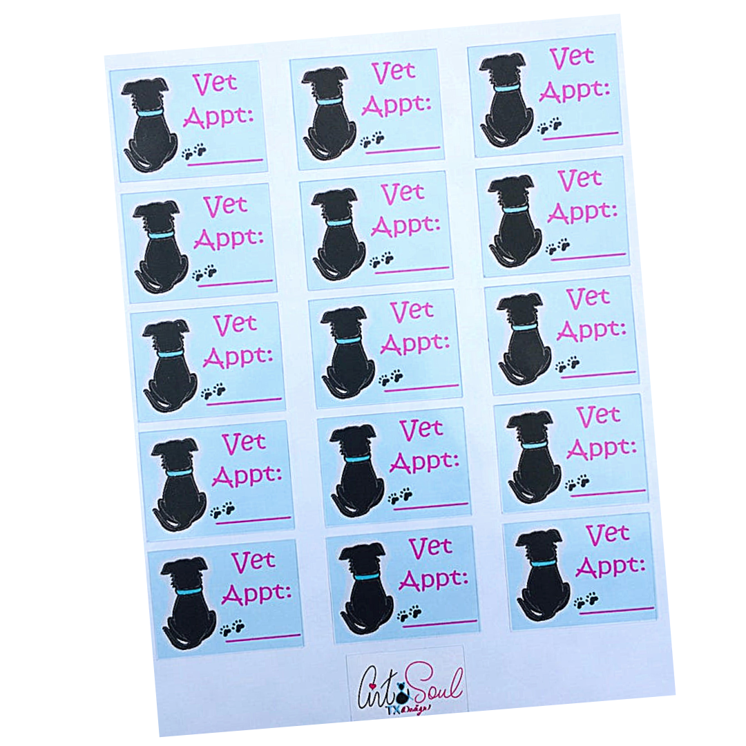 Dog Vet Appointment Planner Stickers,