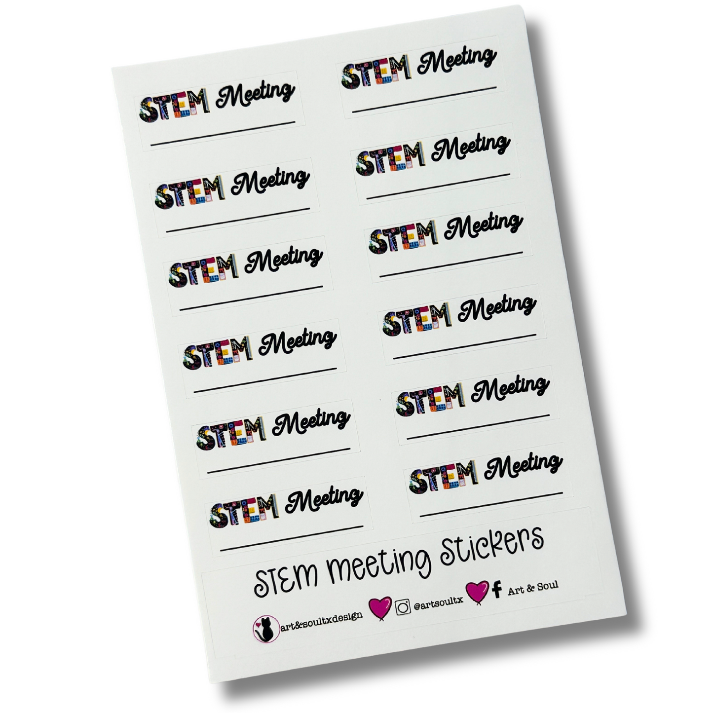 STEM Meeting Teacher Planner Sticker Sheet