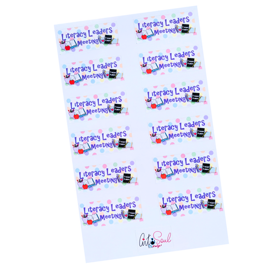 Literacy Leaders Meeting Sticker