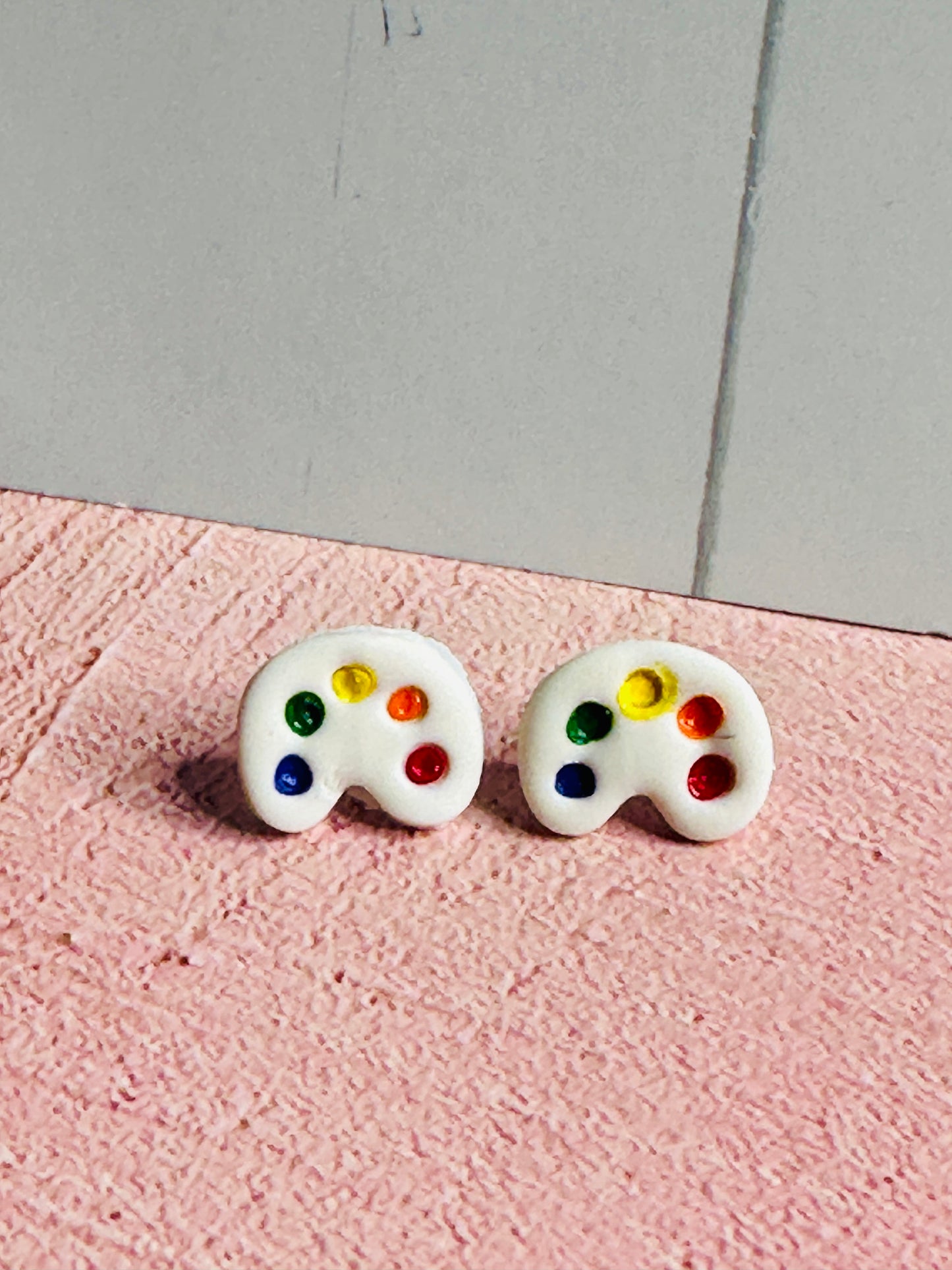 Paint Palette Stud Earrings