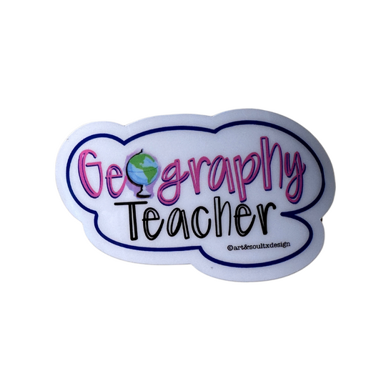 Geography Teacher Sticker