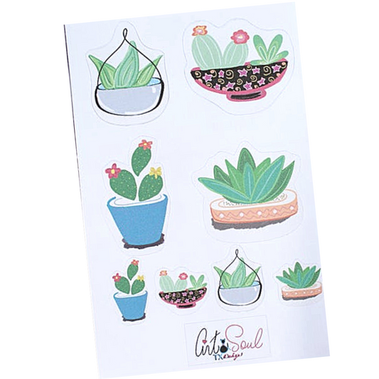 Cactus, Succulent, Desert Plants Life Planner Sticker Sheet