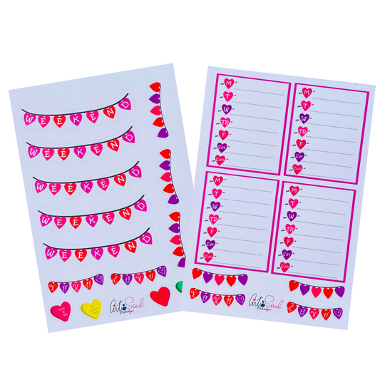 Valentine's Sticker Banner Set