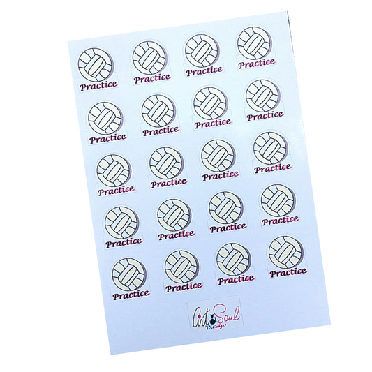 Volleyball Practice Reminder Planner Stickers