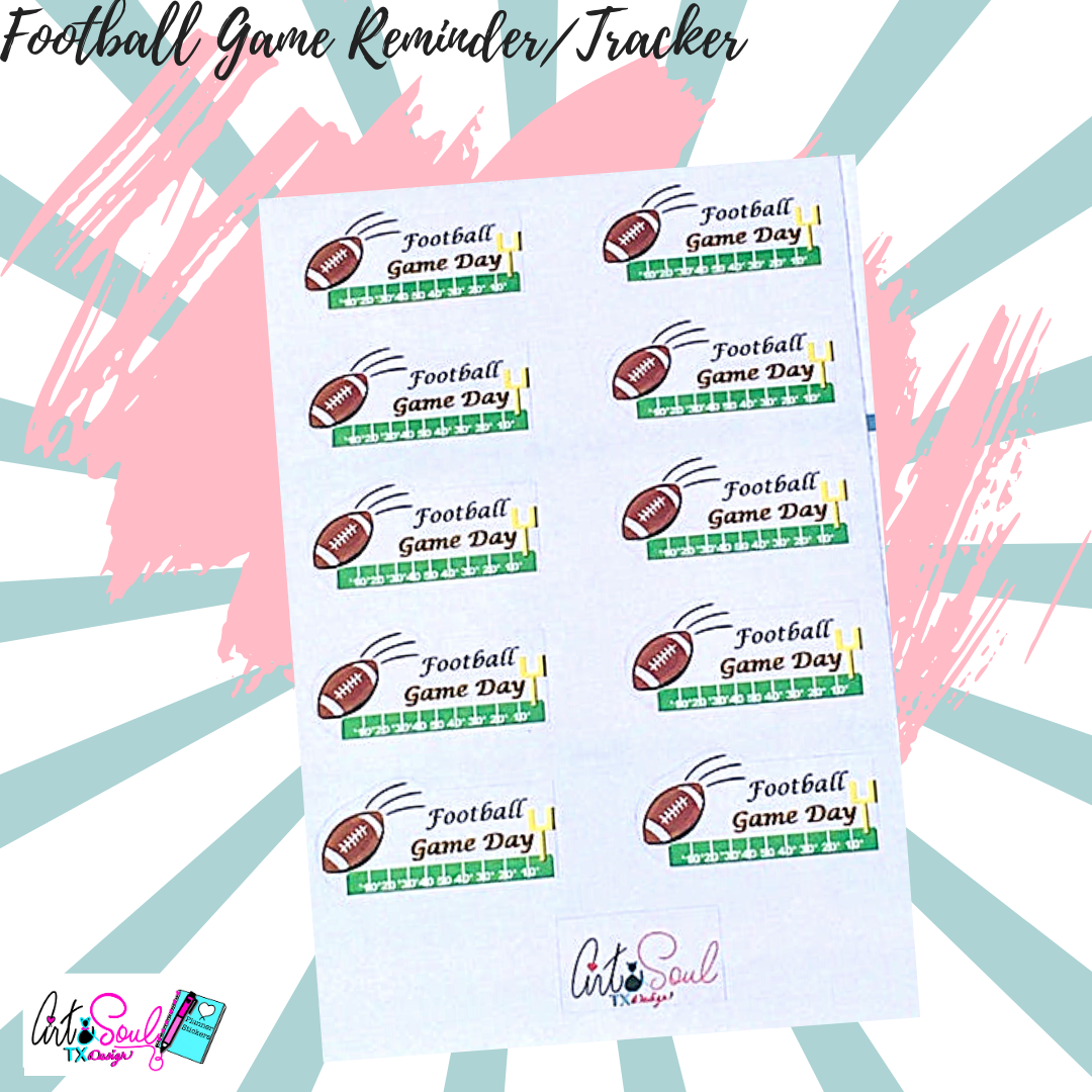 Football Game Day Planner Stickers
