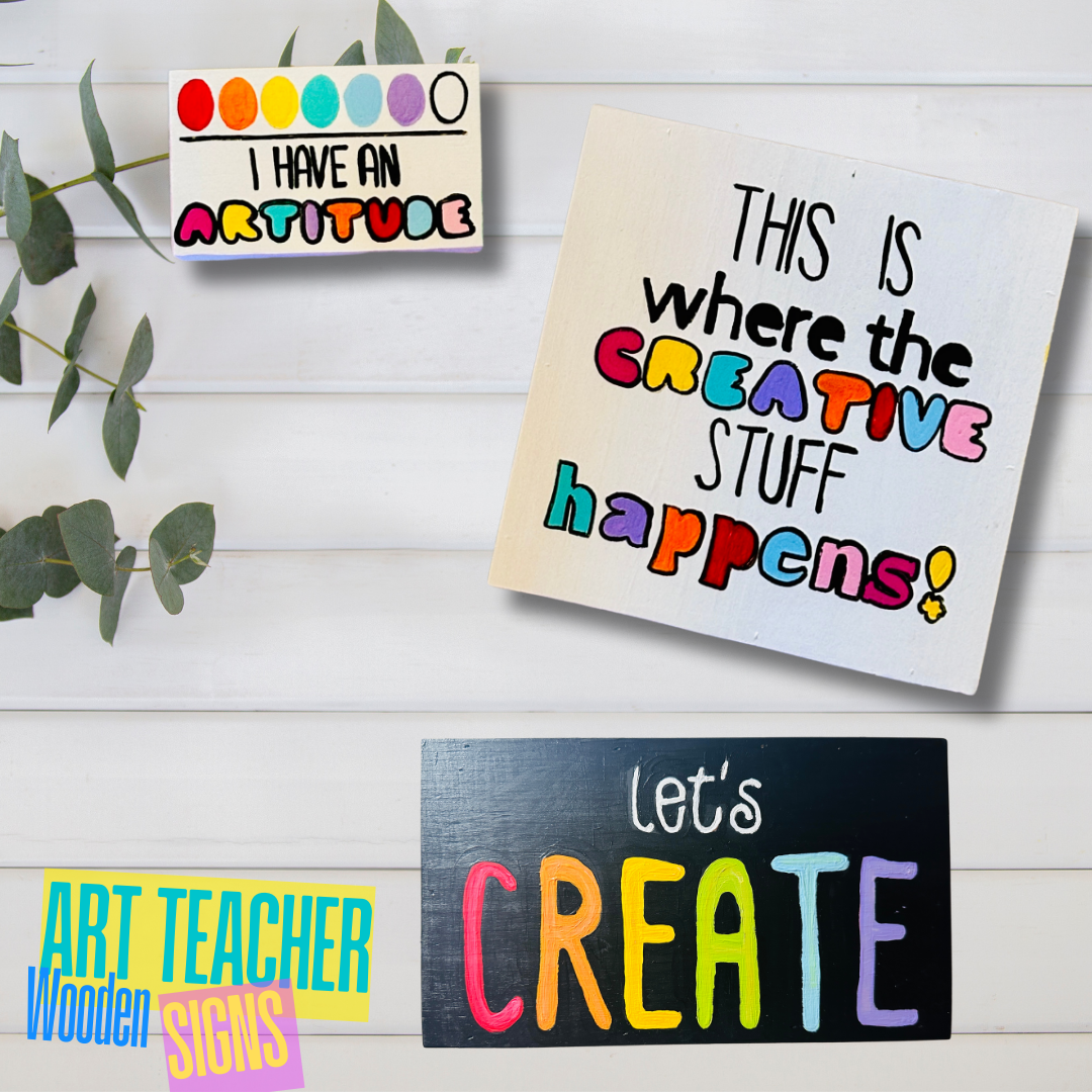 Art Teacher Wooden Signs