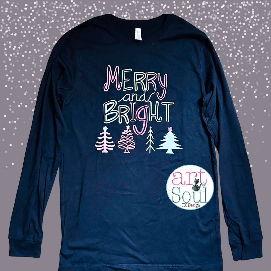 Merry & Bright Long Sleeve T-Shirt