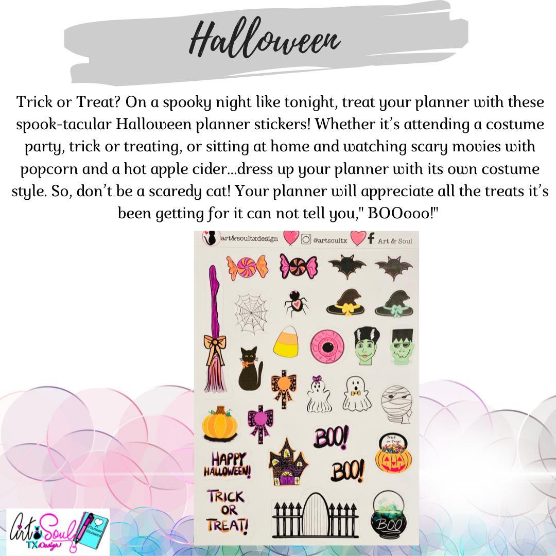 Trick or treat? On a spooky night like tonight, treat your planner with these spook-tacular Halloween planner stickers!