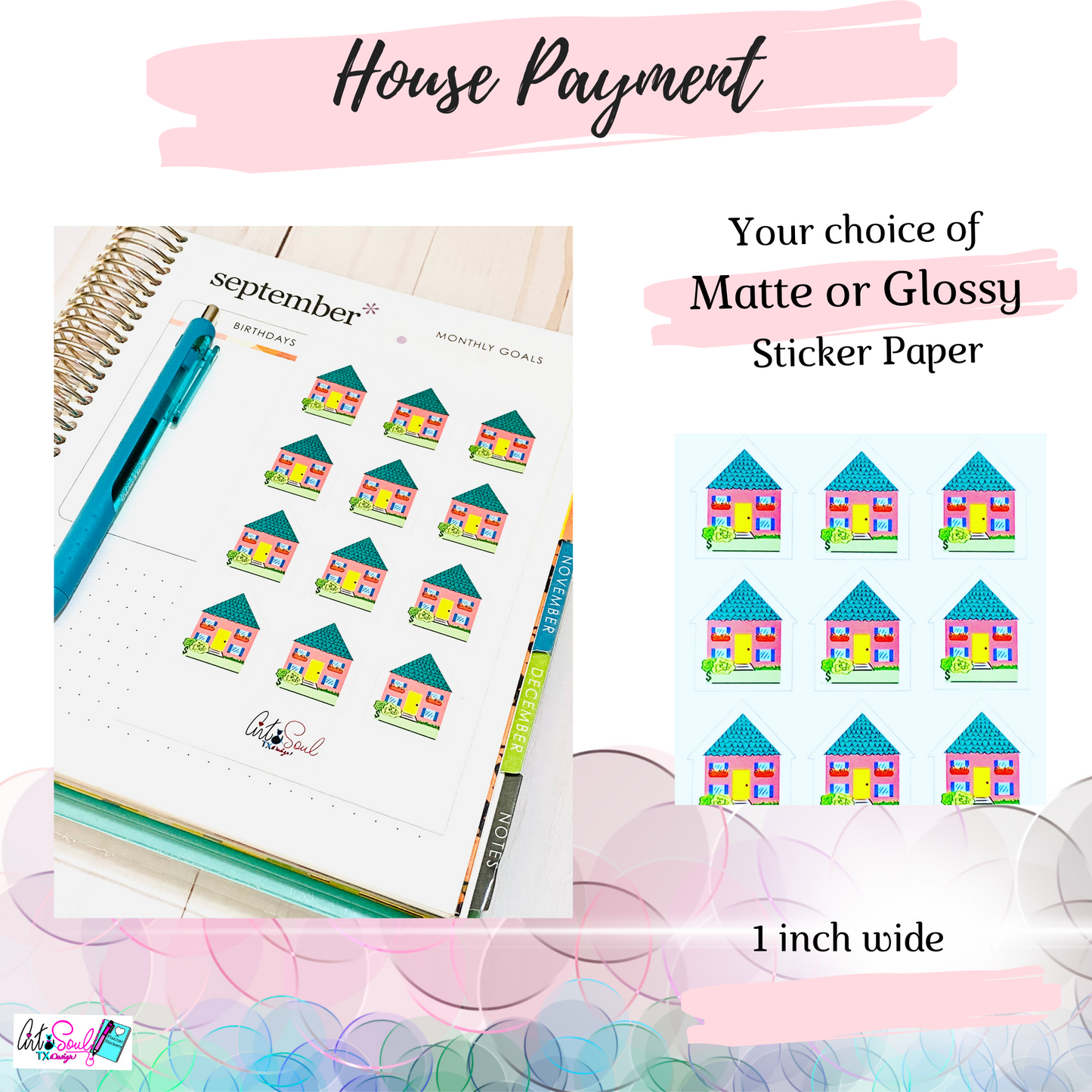 House Payment Adulting Sticker Sheet