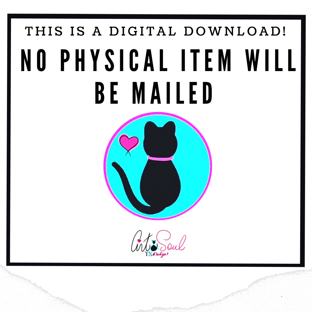 This is a digital download.  No physical item will be mailed.