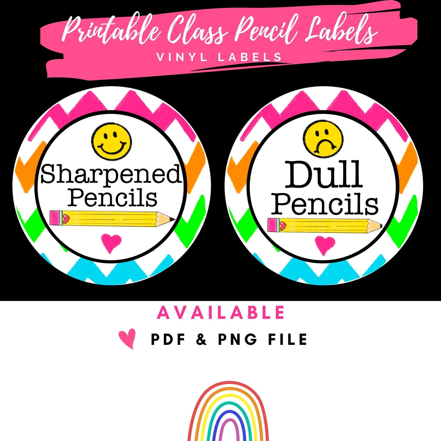 Printable Class Pencil Labels