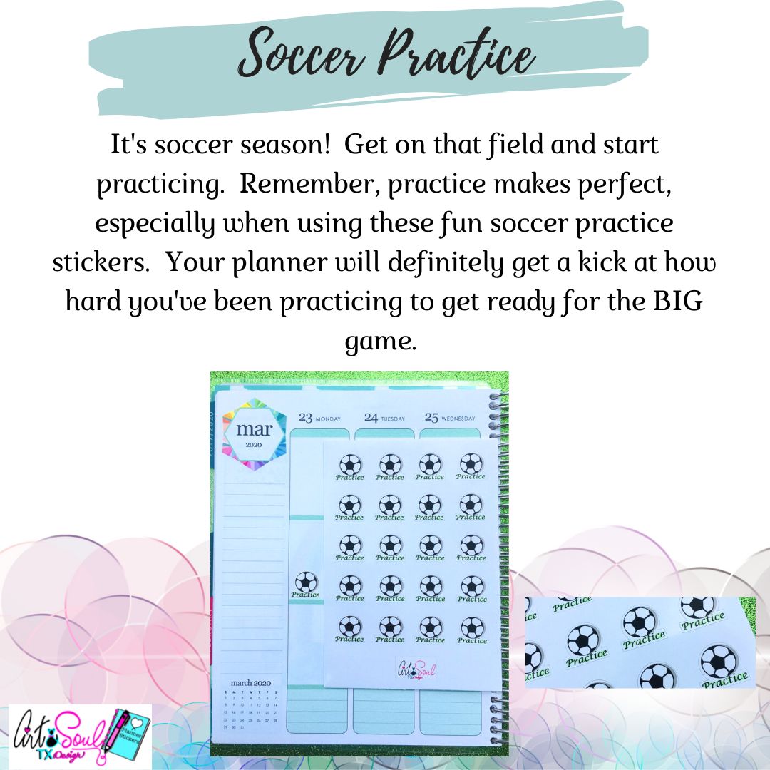 Soccer Practice Planner Stickers