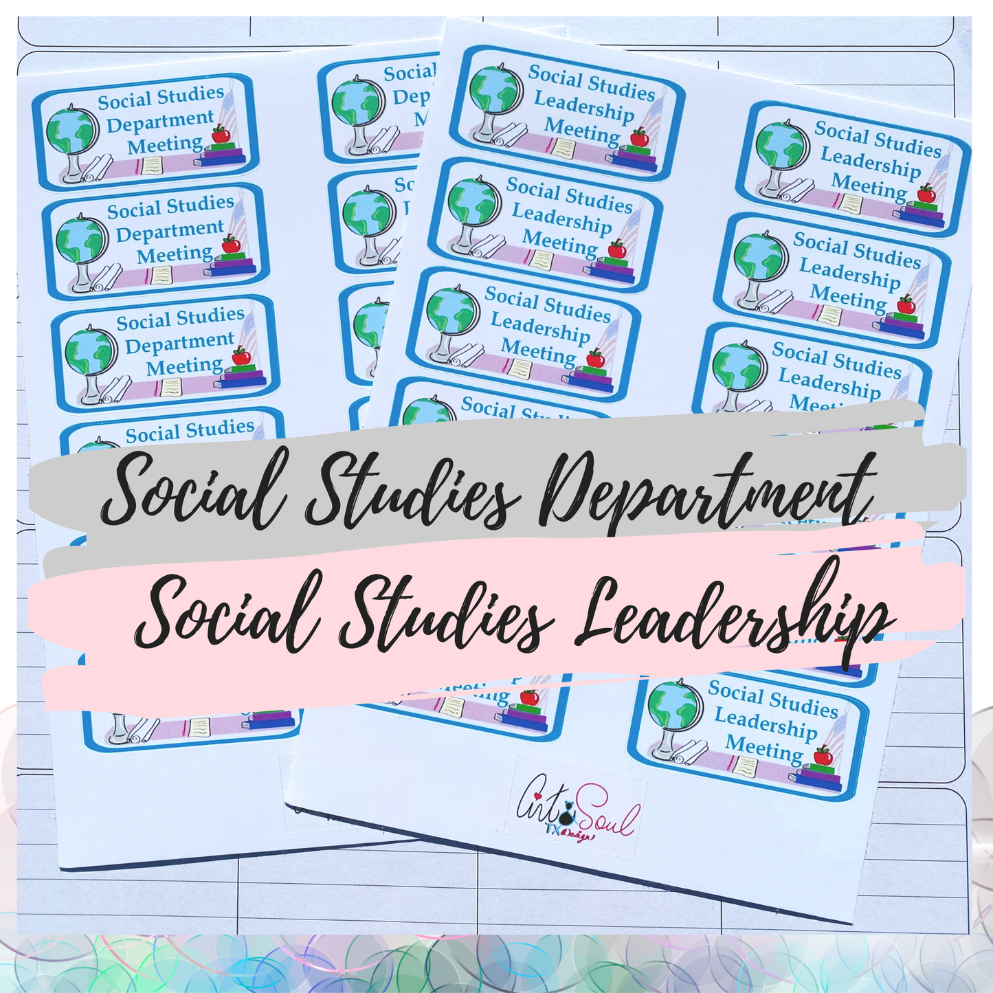 Social Studies Meeting Teacher Stickers