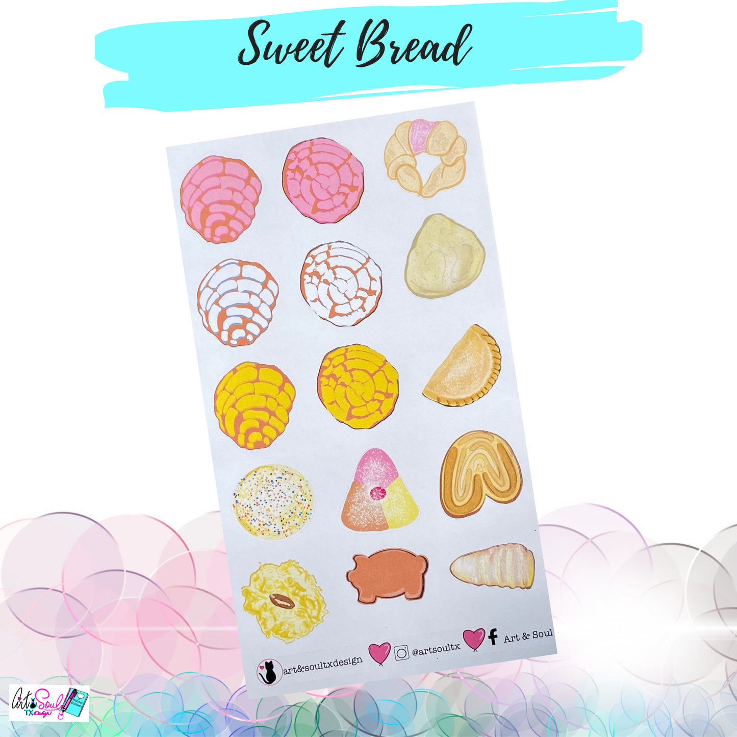 Sweet Bread Stickers, Pan Dulce Planner Stickers