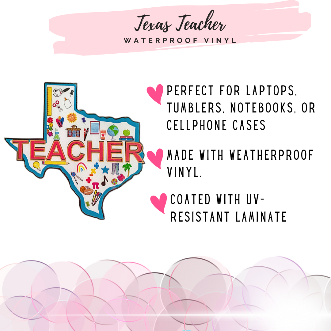 Sticker - Texas Teacher Laptop & Tumbler Sticker