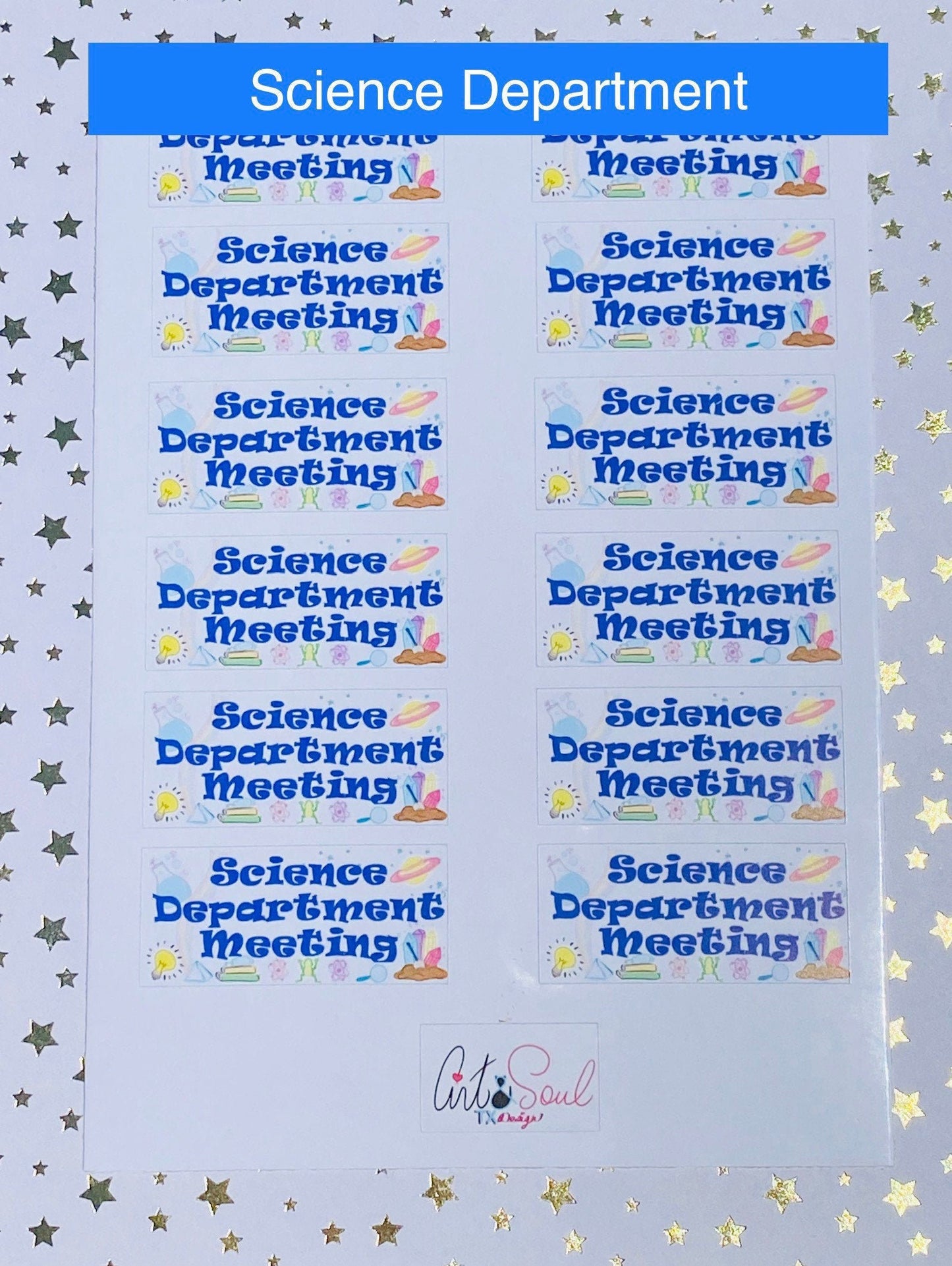 Science Teacher Meeting Planner Stickers